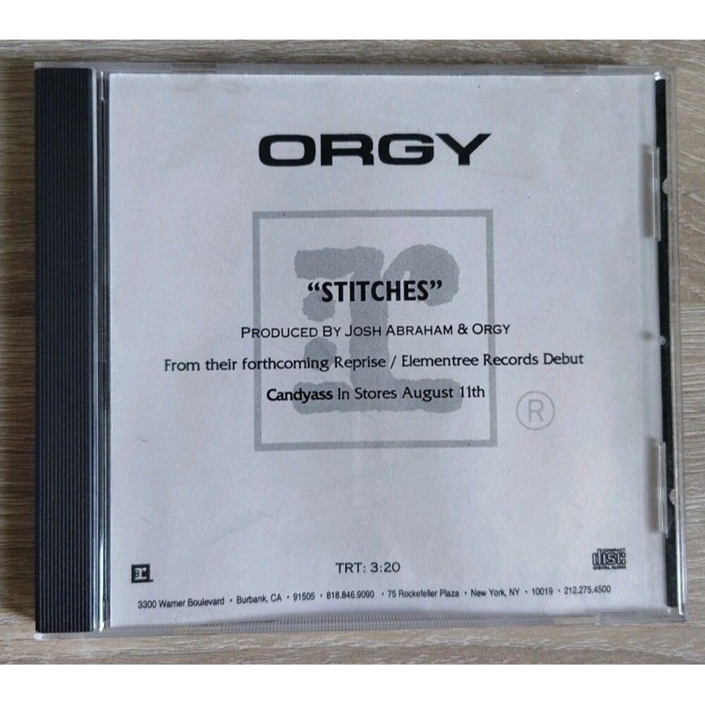 ORGY - Stitches - PROMO CD Single 1998 Candyass Reprise Records PRO-CD-9675-R